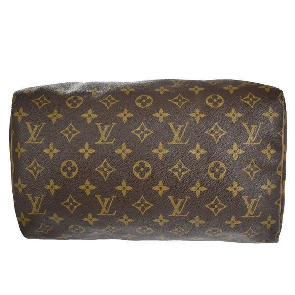Authentic LOUIS VUITTON Speedy 30 Travel Hand Bag Monogram Leather Brown - Picture 2 of 14